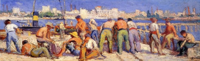 Maximilien Luce - Arbeiter auf dem Kai - Workers on the Quay
